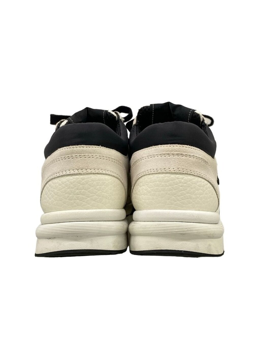 Chanel Sneakers 36.5 White Ivory Black CC Logo Cotton Leather - Picture 6 of 13